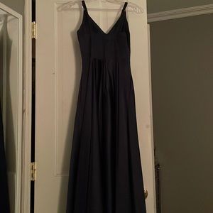 Long navy blue dress